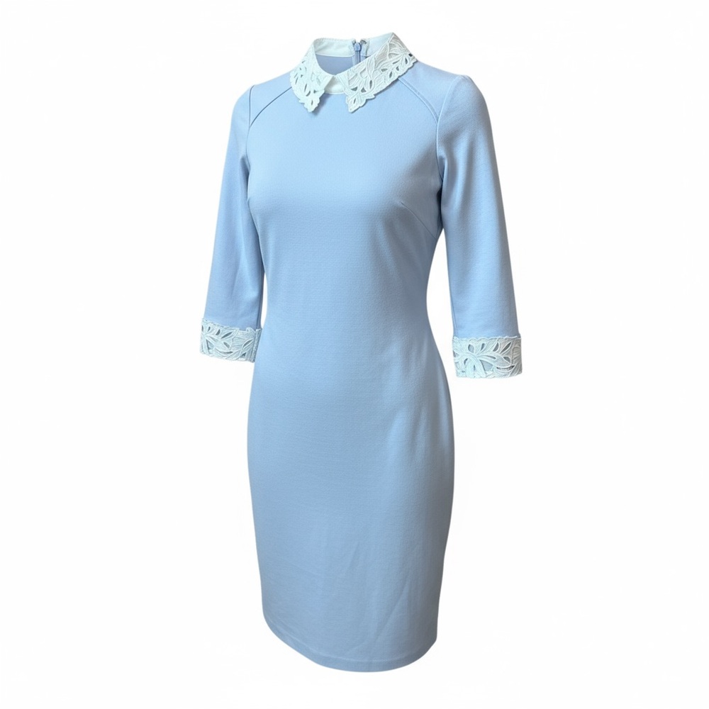 Ted Baker Light Blue Dress with Lace Accents